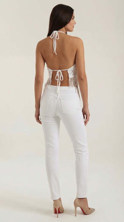 Ana Sara™ | Fringed Halter Top Harriet