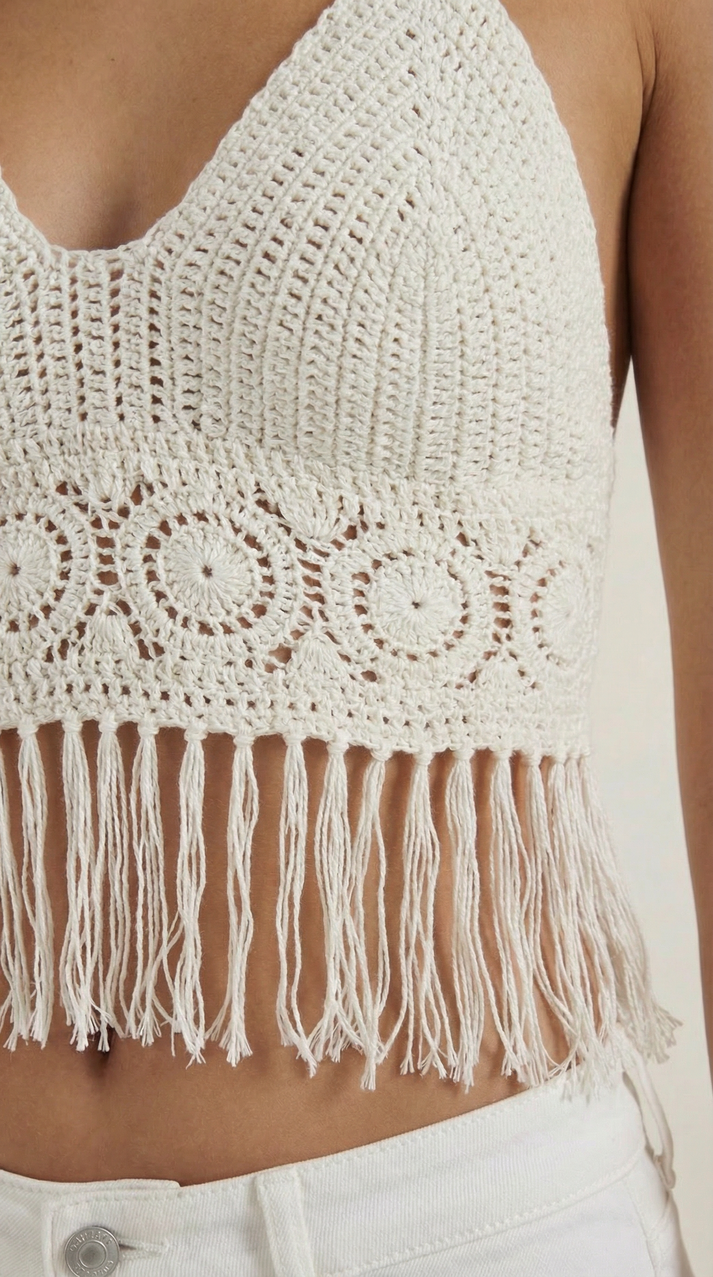 Ana Sara™ | Fringed Halter Top Harriet