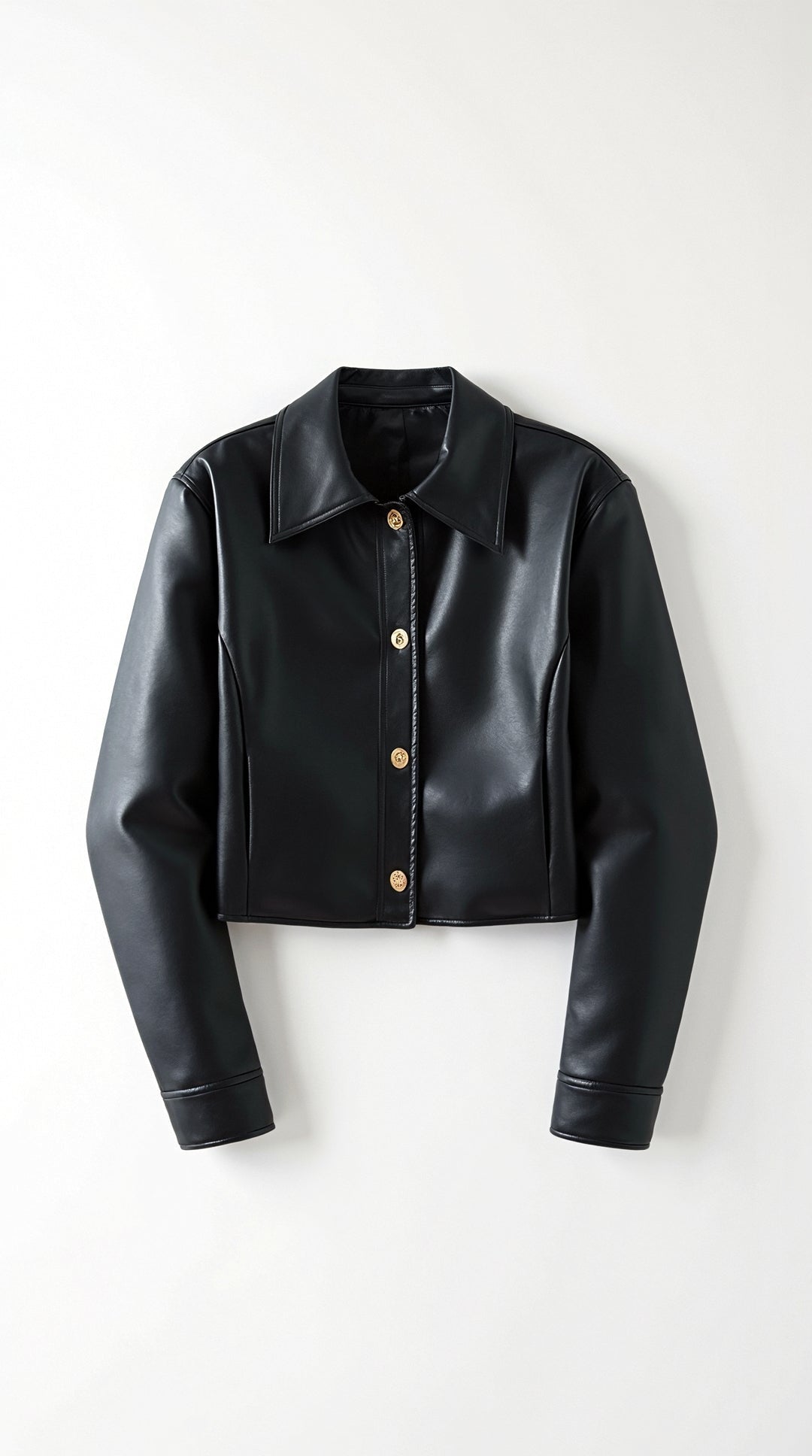 Ana Elda™ | Chaqueta Cropped de Cuero Sintético Heather