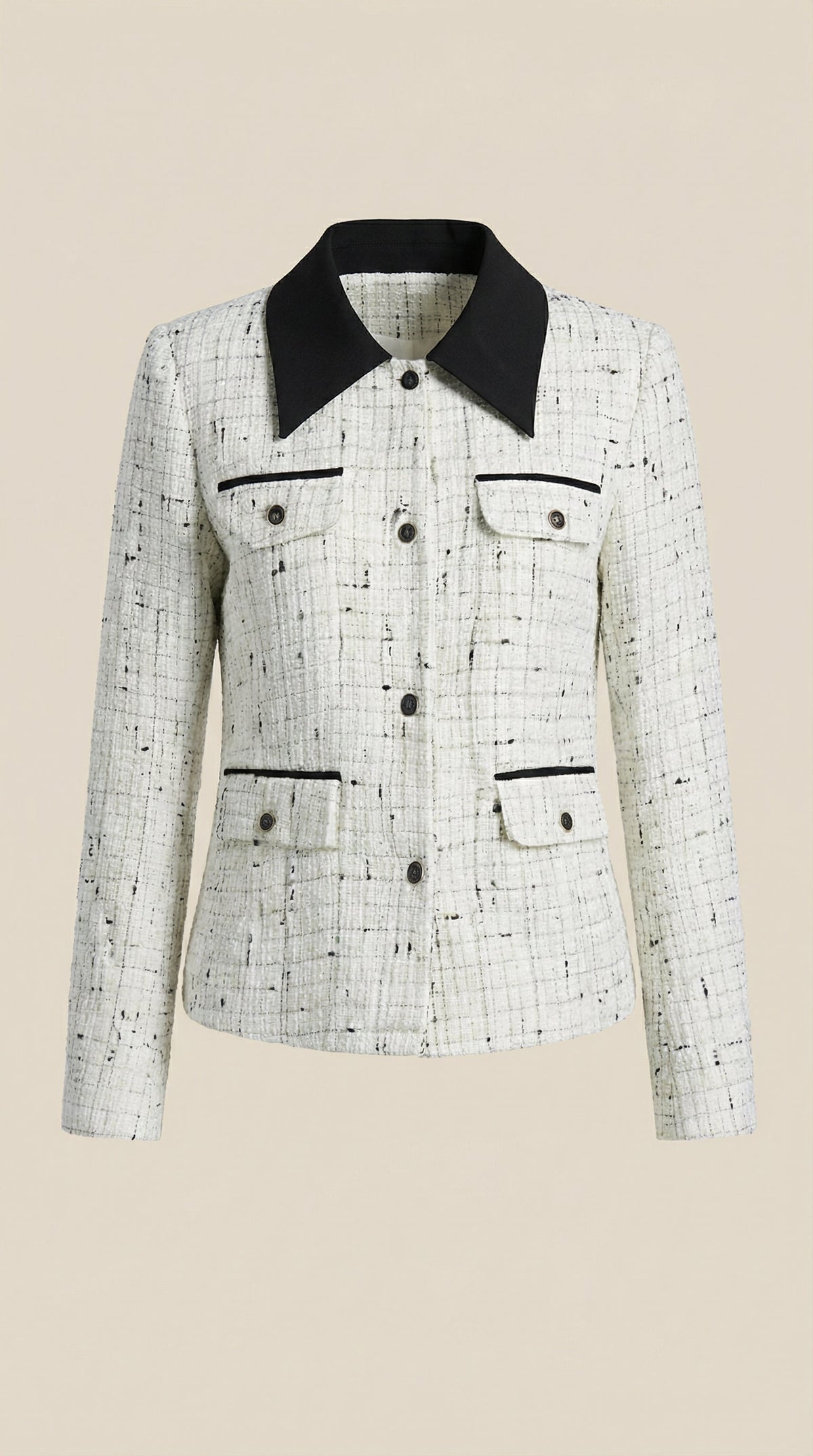 Valentine™ | Chaqueta de tweed con cuello a contraste