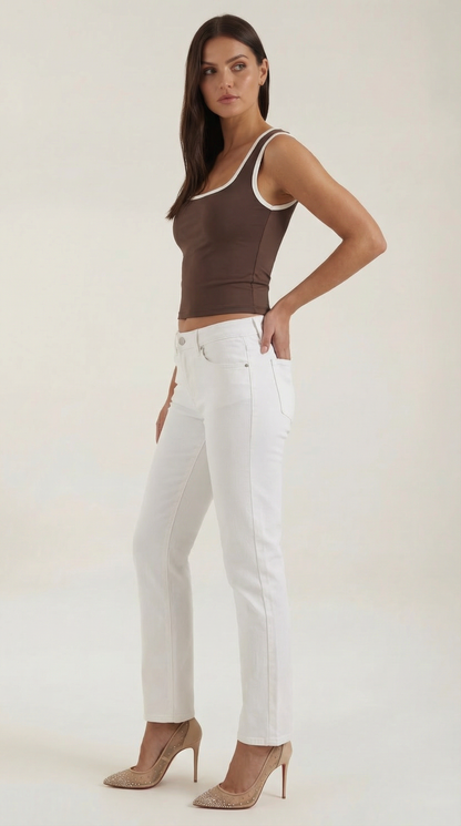 Paula Engracia™ | Top con escote en forma de cuadrado