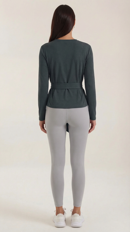 Ana Aina™ | Camiseta de Manga Larga Holly con Detalle de Nudo