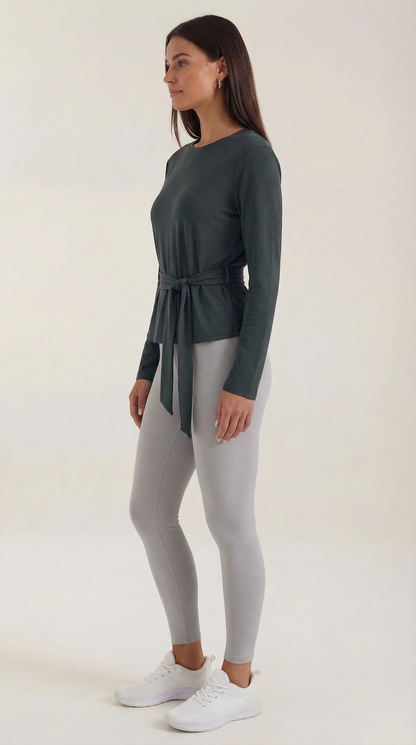 Ana Aina™ | Camiseta de Manga Larga Holly con Detalle de Nudo