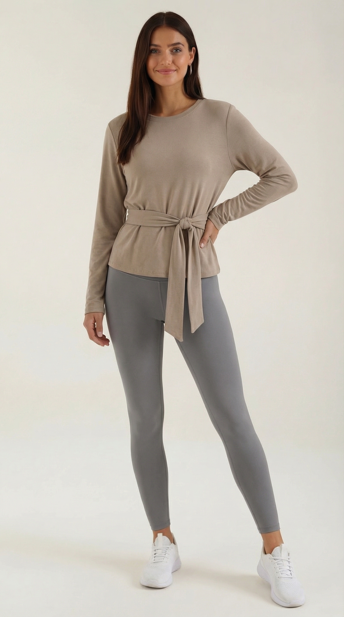 Ana Aina™ | Camiseta de Manga Larga Holly con Detalle de Nudo