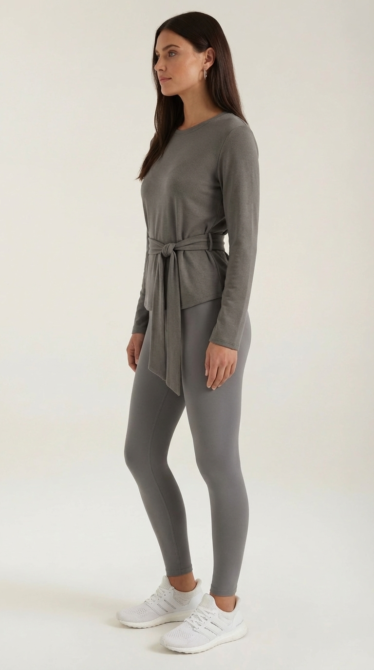 Ana Aina™ | Camiseta de Manga Larga Holly con Detalle de Nudo