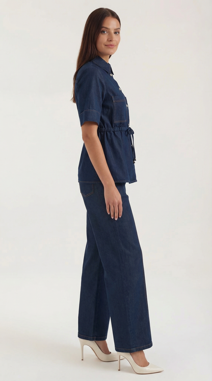 Rosa Sabela™ | Pantalones de Denim Anchos Jade