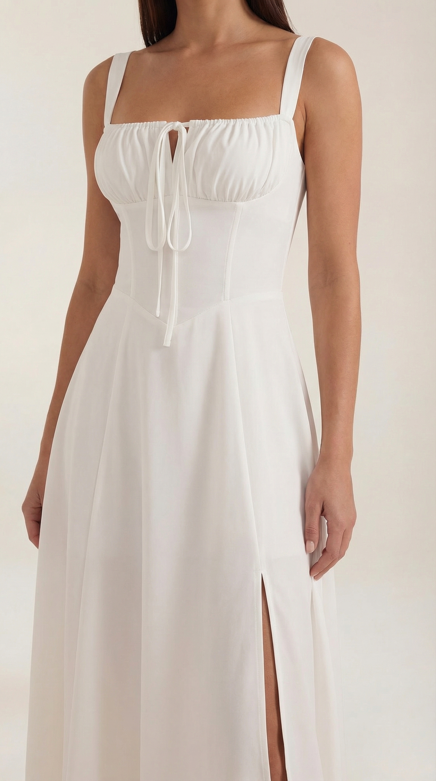 Ana Anaí™ | Vestido Midi Jade con Detalles de Cordones