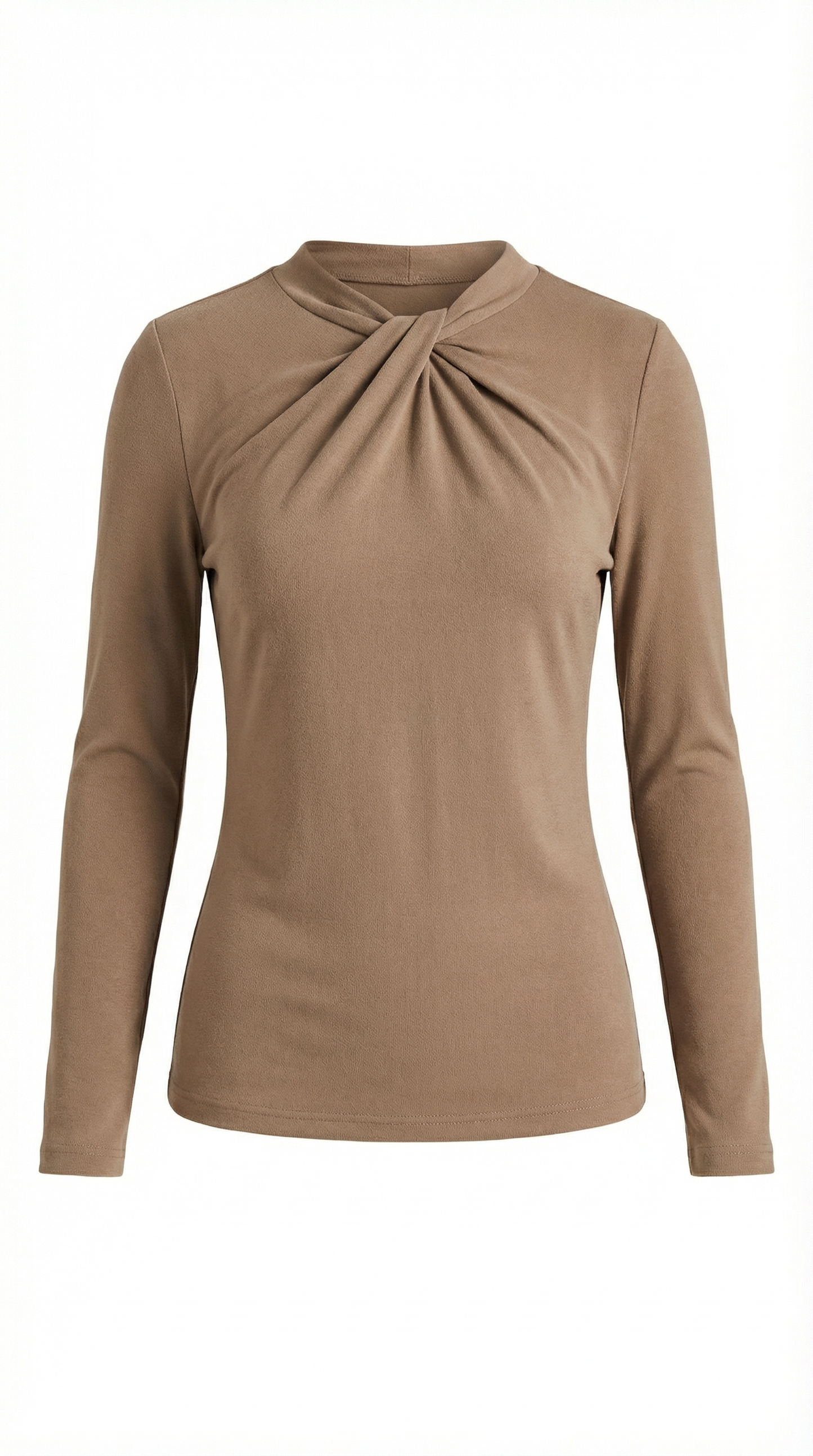 Chloé Silvia™ | Blusa con cuello mock y lazo