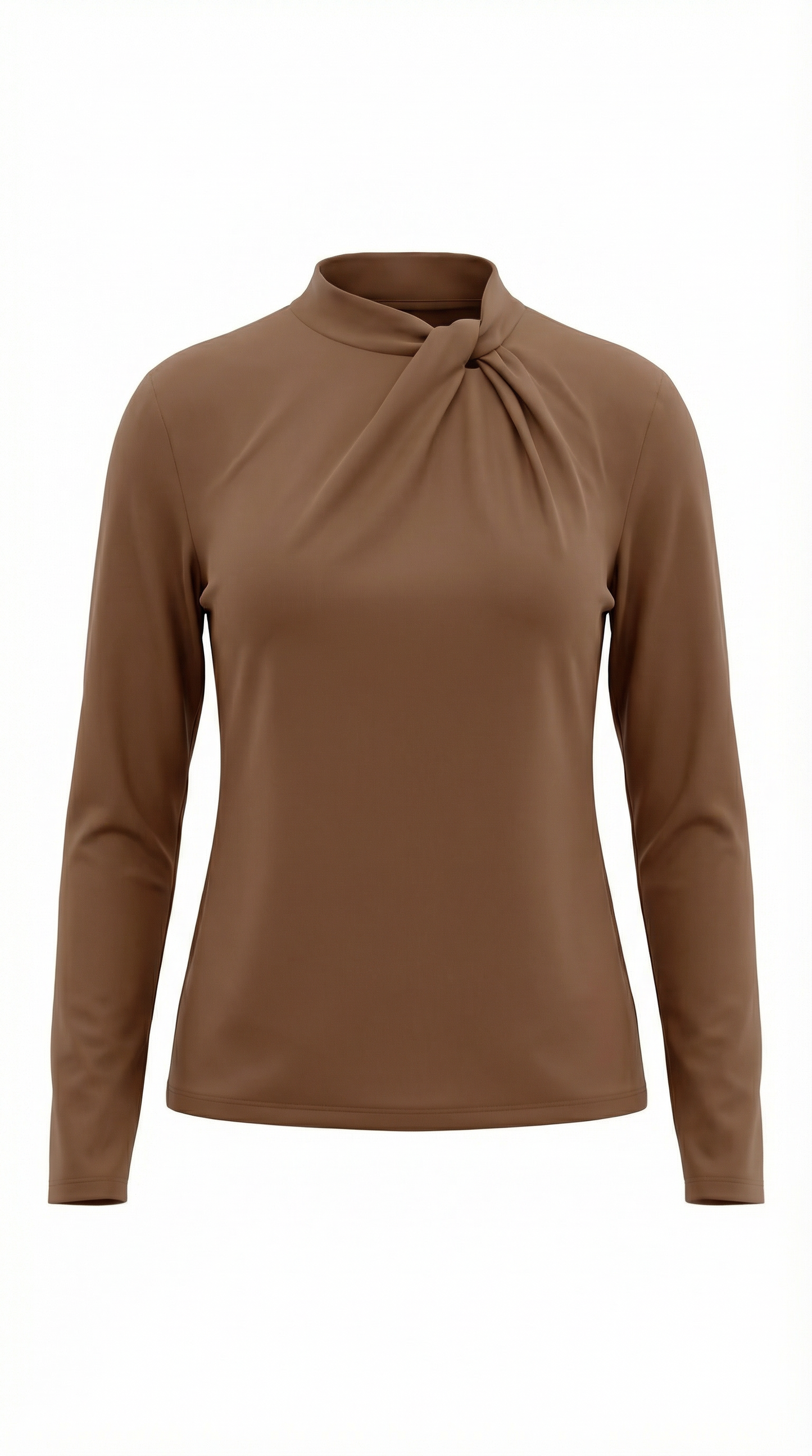 Chloé Silvia™ | Blusa con cuello mock y lazo