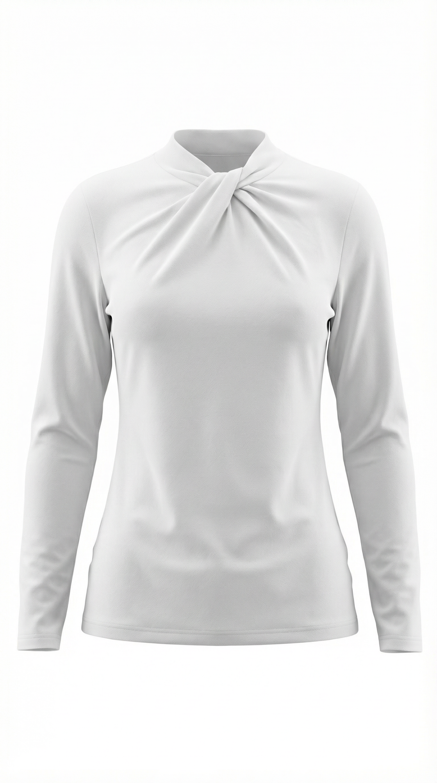 Chloé Silvia™ | Blusa con cuello mock y lazo