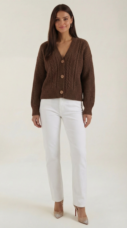 Raquel Celina™ | Suéter Oversize con Diseño de Trenzas