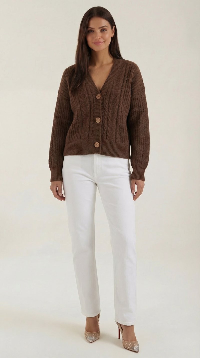 Raquel Celina™ | Suéter Oversize con Diseño de Trenzas
