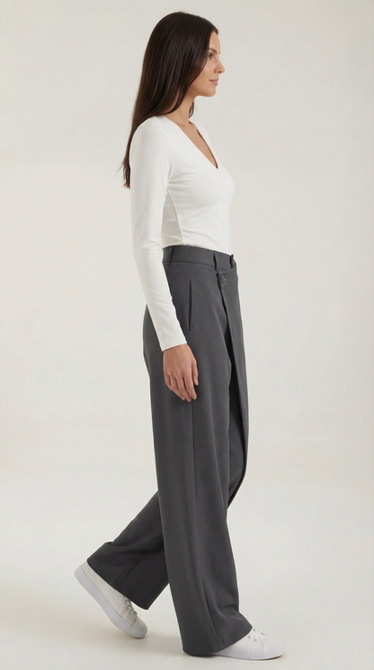 María Gabina™ | Asymmetric Denim Pants