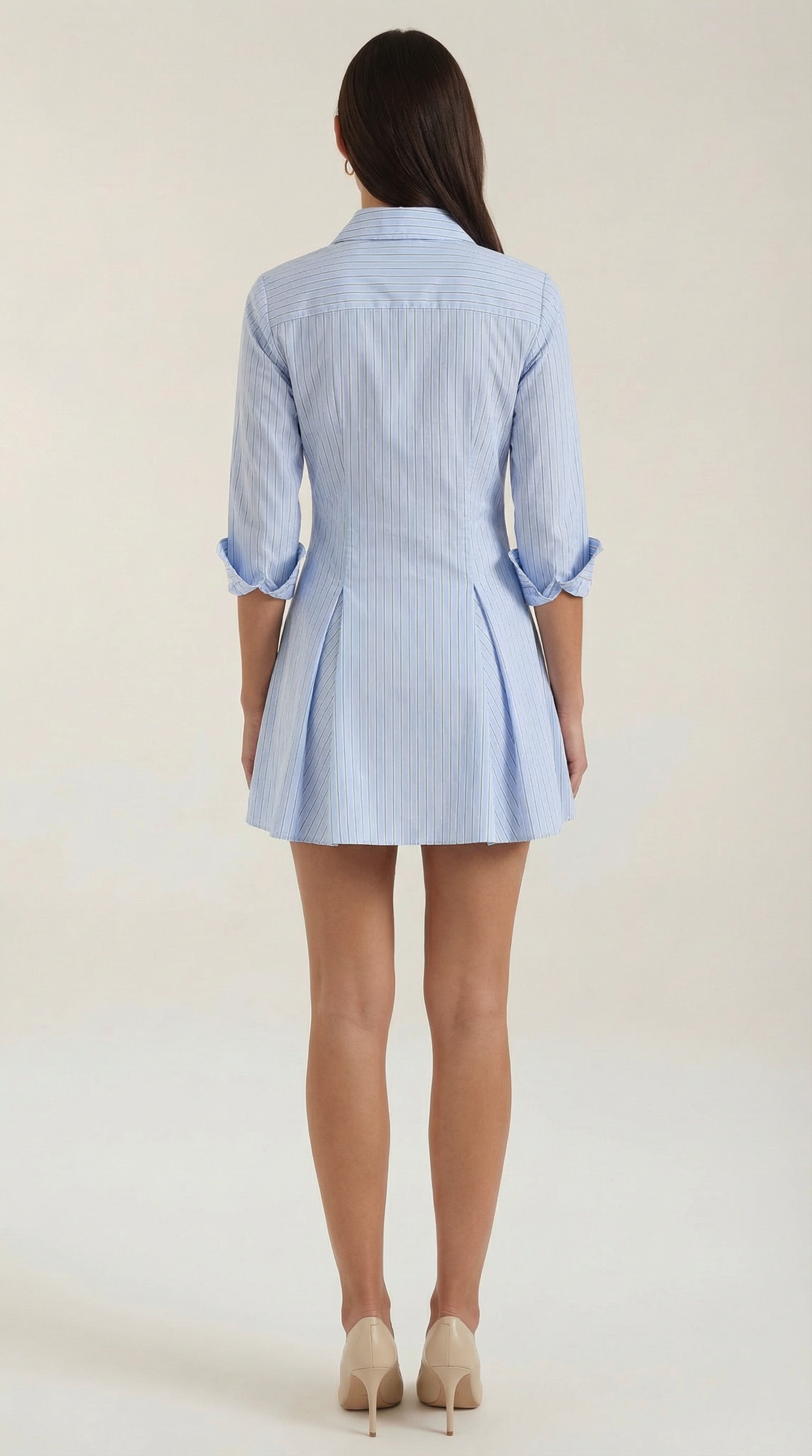 Ana Pureza™ | Vestido Camisero a Rayas Jeanette
