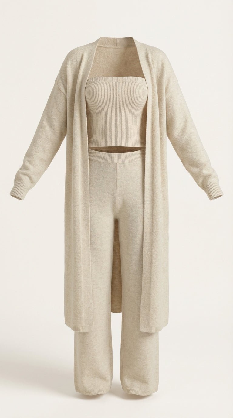 María Indira™ | Conjunto de Ropa de Casa Jeanne Strick