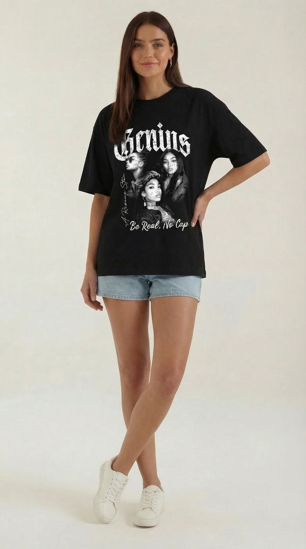 Ana Isela™ | Camiseta Oversize Jessamine con Diseño Gráfico