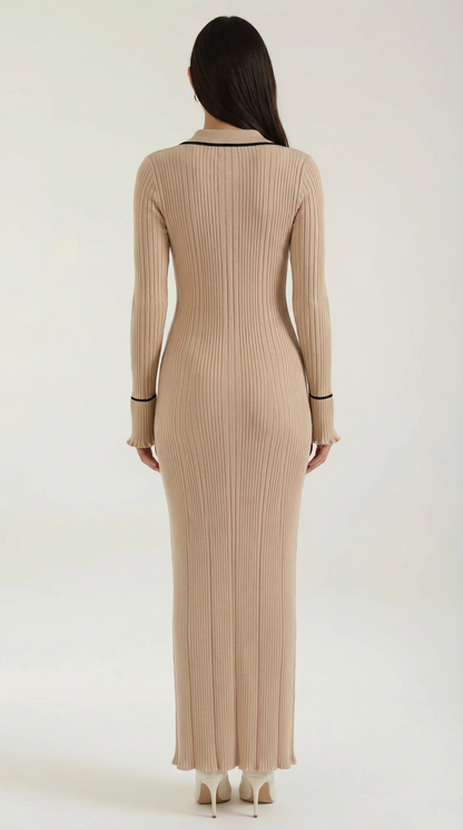 Ana Tulipa™ | Vestido Largo de Punto Josephine