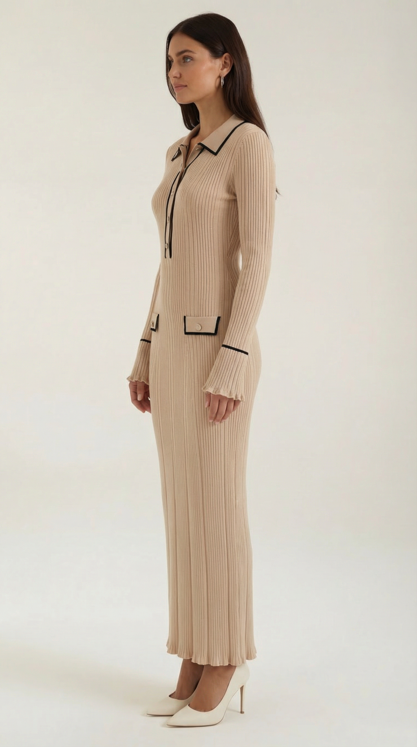 Ana Tulipa™ | Vestido Largo de Punto Josephine