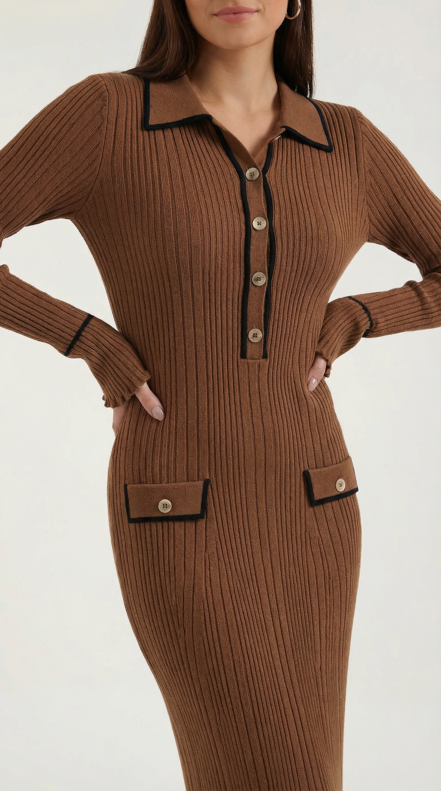 Ana Tulipa™ | Vestido Largo de Punto Josephine