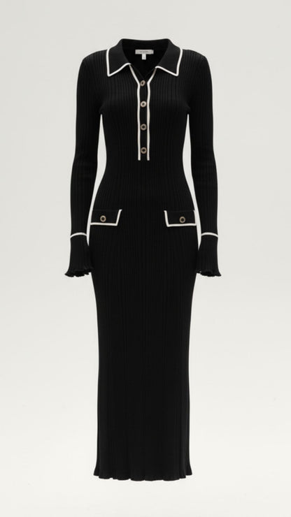 Ana Tulipa™ | Vestido Largo de Punto Josephine