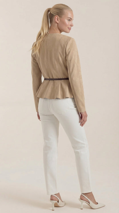 Soledad Azzurra™ | Chaqueta con Detalle Peplum