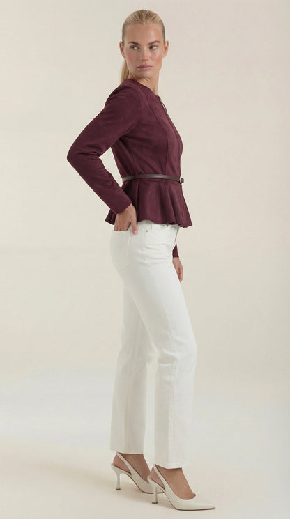 Soledad Azzurra™ | Chaqueta con Detalle Peplum