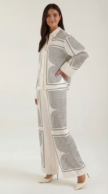 María Corina™ | Pantalones Jude Graphic de pierna ancha