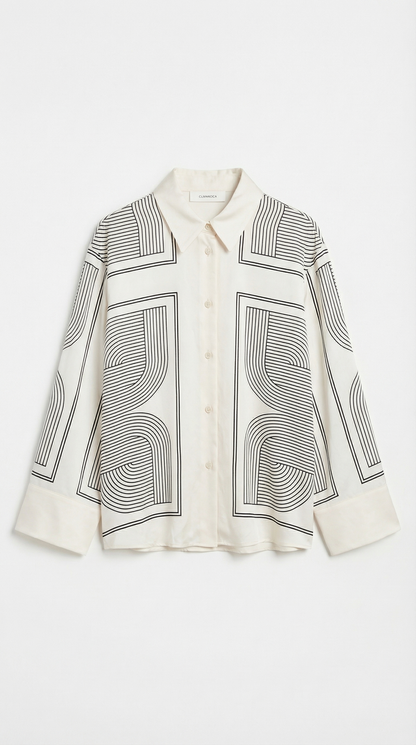 Yolande Fátima™ | Camisa de Manga Larga con Diseño Gráfico