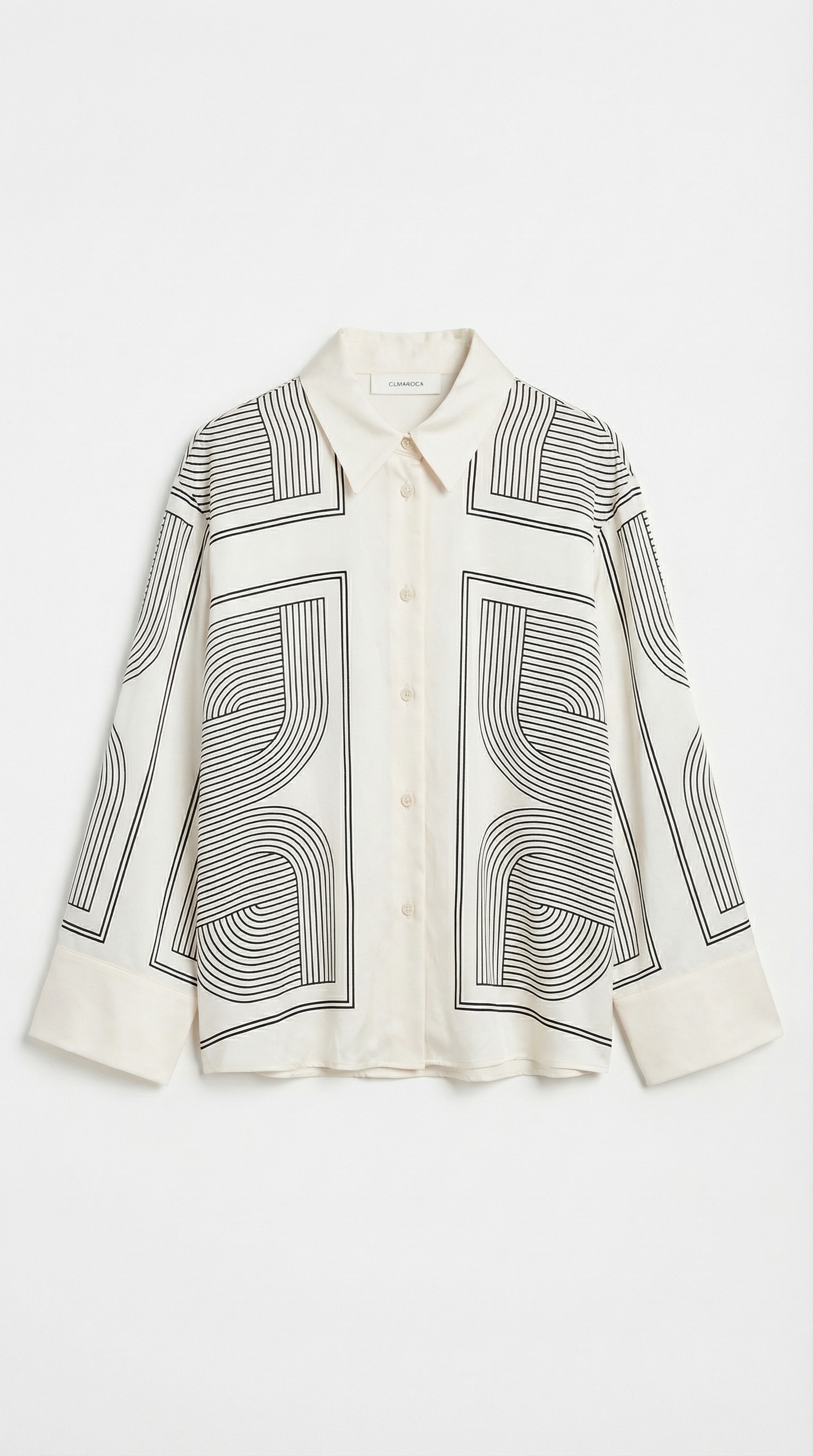 Sanne Icía™ | Camisa con Estampado Gráfico y Cuello de Botón