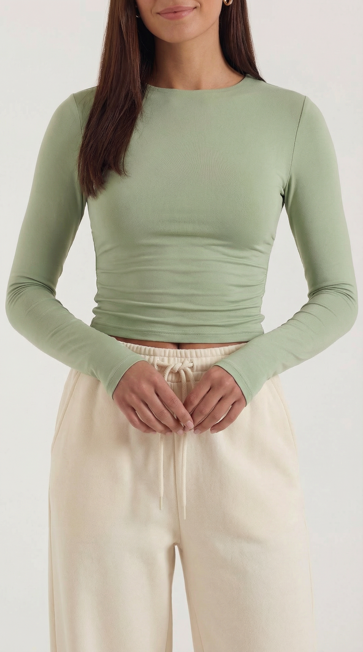 Rosa Neus™ | Karen Langarm-Crop-Top