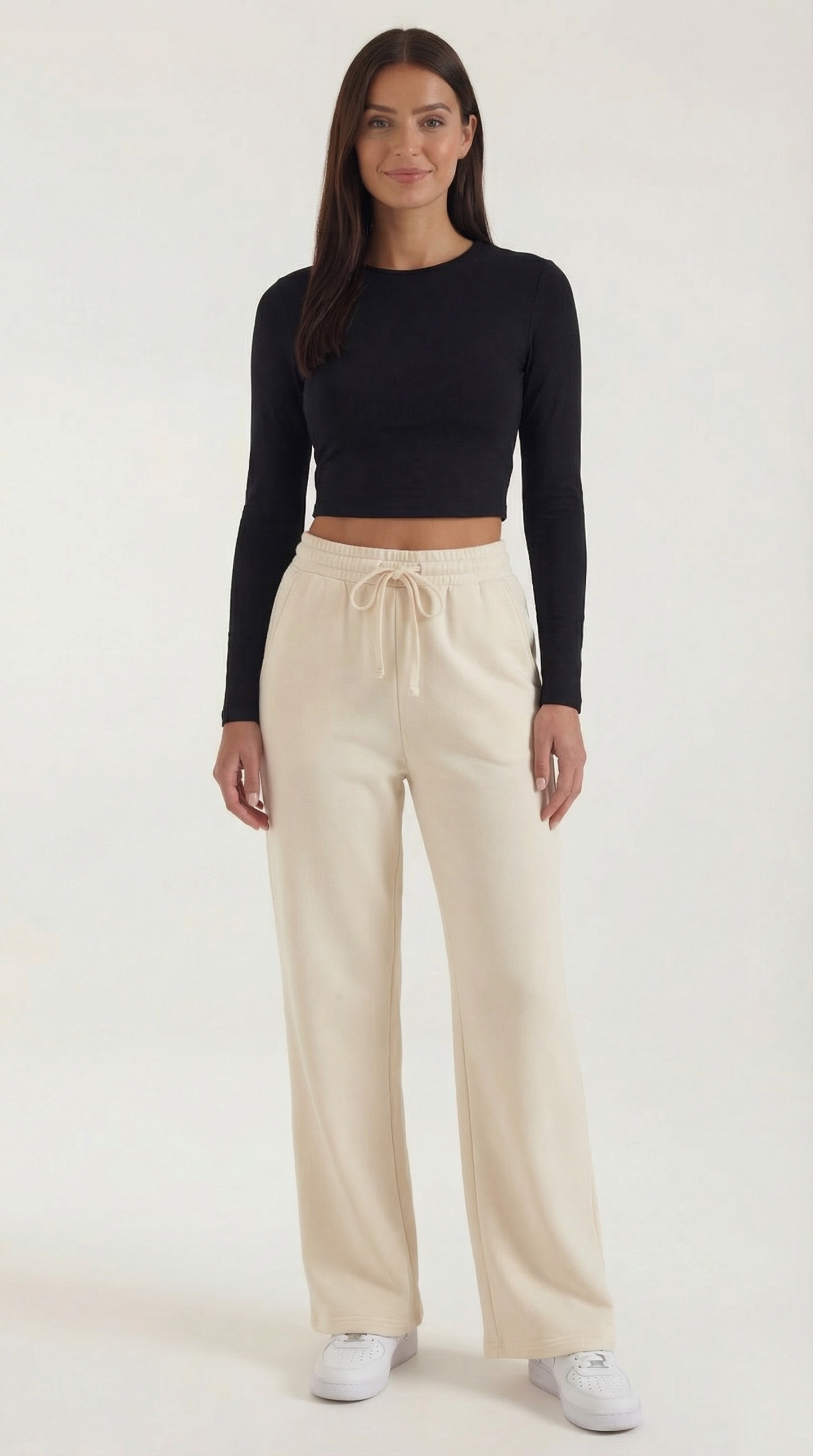 Rosa Neus™ | Karen Langarm-Crop-Top