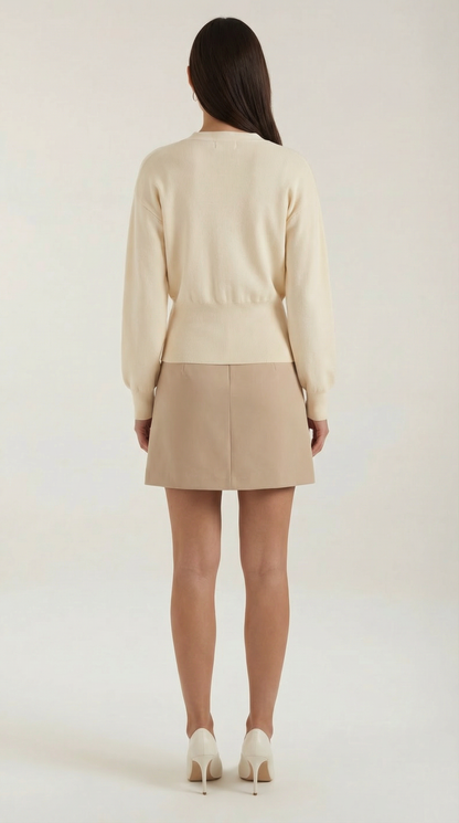 Rosa Noelia™ | Suéter de punto Kathleen con cuello en V