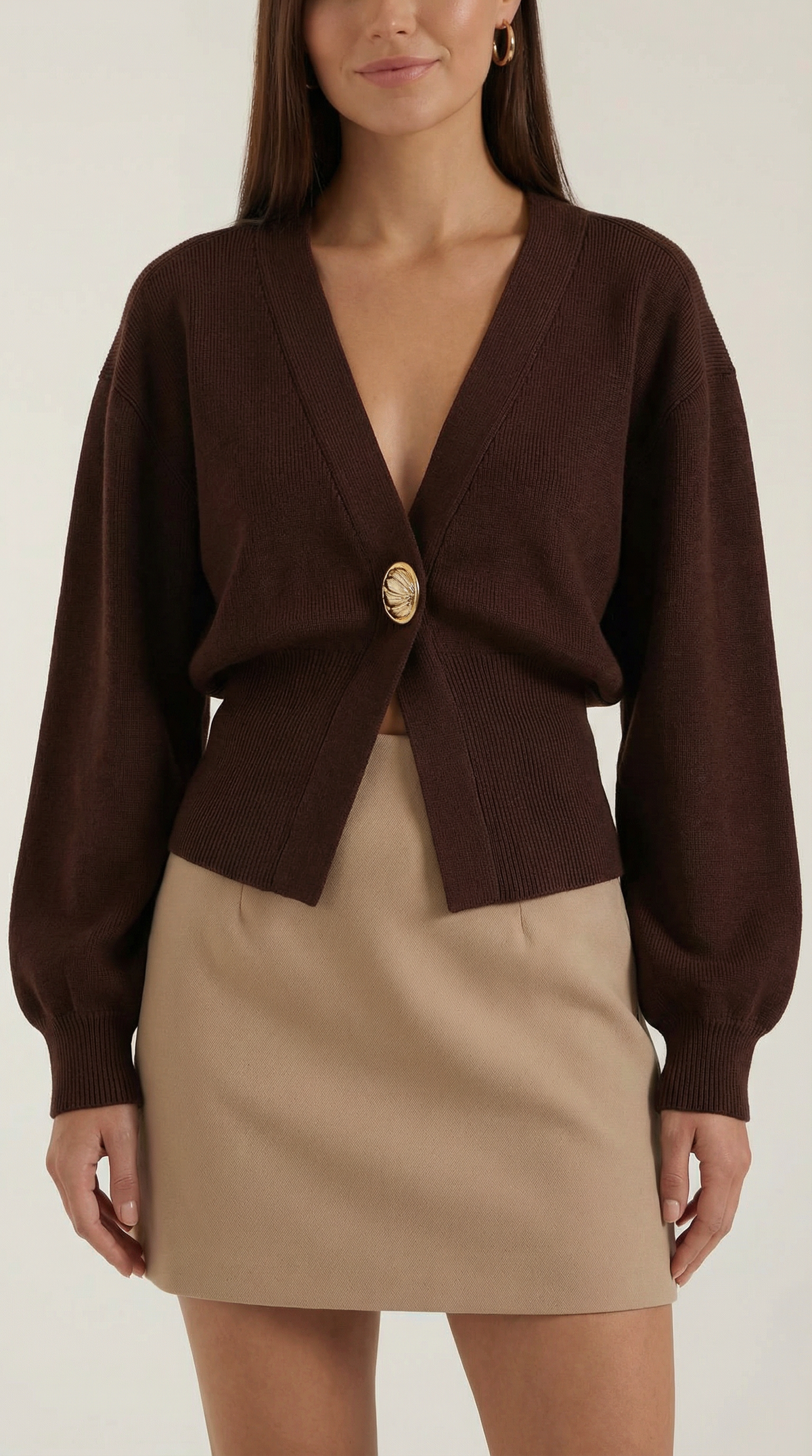 Rosa Noelia™ | Suéter de punto Kathleen con cuello en V