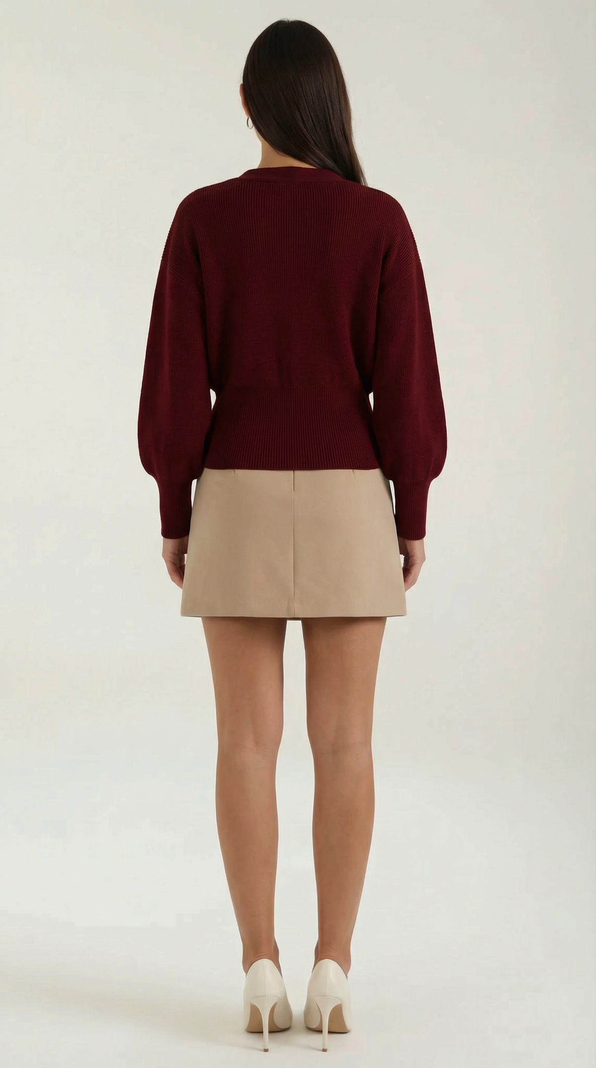 Rosa Noelia™ | Suéter de punto Kathleen con cuello en V