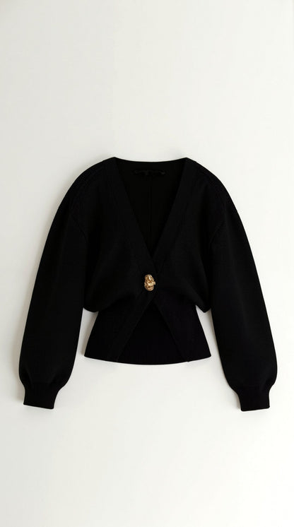 Rosa Noelia™ | Suéter de punto Kathleen con cuello en V