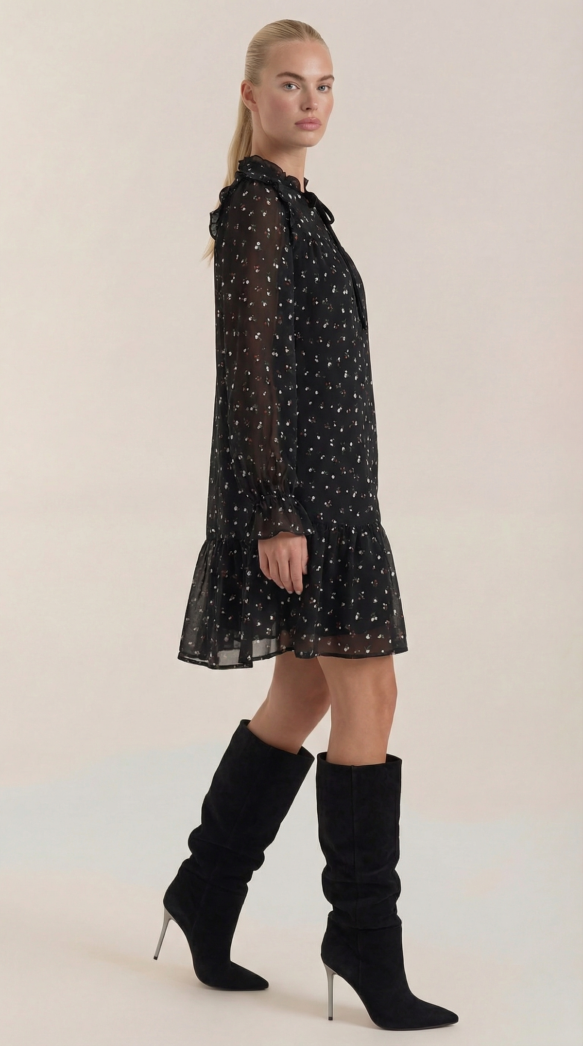 Rosa Elba™ | Katie Vestido Corto con Volantes
