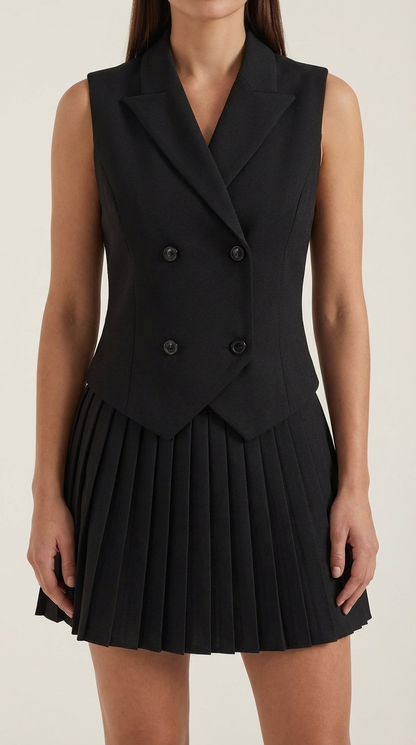 Rosa Wilma™ | Conjunto Kimberly: Blazer, Chaleco y Falda