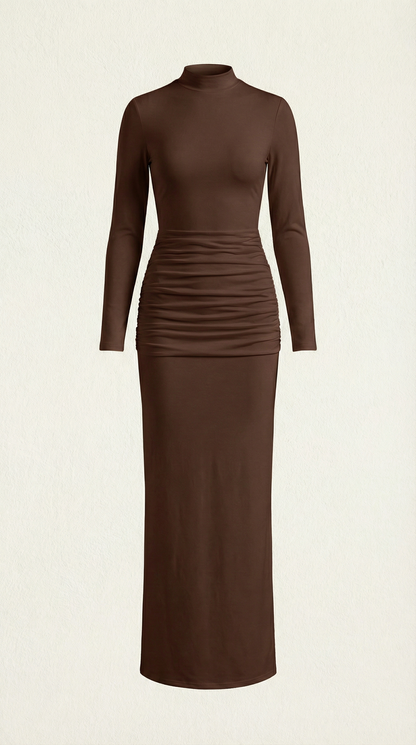 Ana Paula™ | Maxi Vestido Krista de Cuello Alto