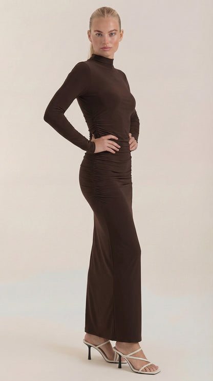 Ana Paula™ | Maxi Vestido Krista de Cuello Alto