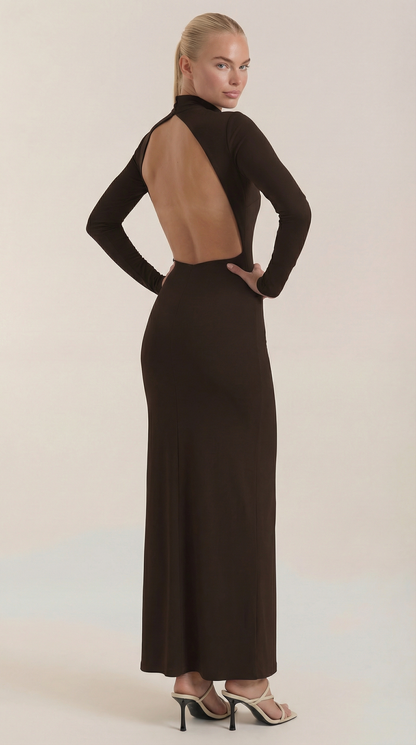 Ana Paula™ | Maxi Vestido Krista de Cuello Alto