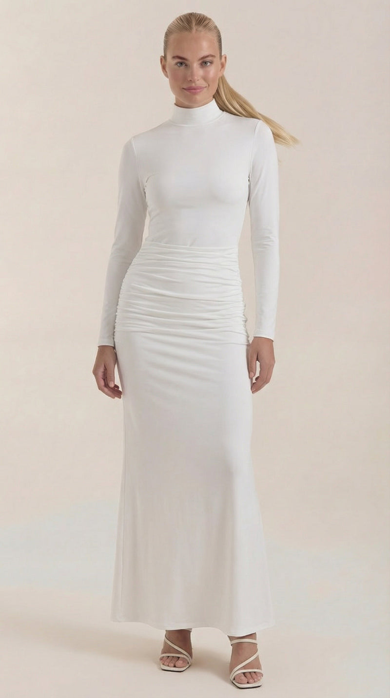 Ana Paula™ | Maxi Vestido Krista de Cuello Alto