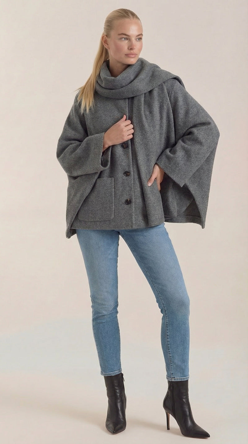 Valentina Clotilde™ | Gemütlicher Mantel-Cape