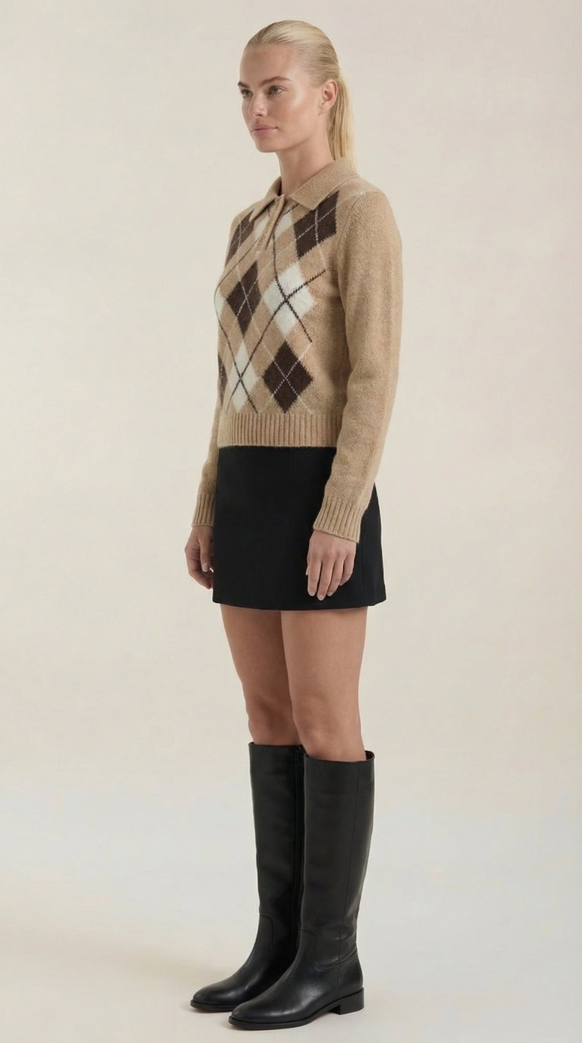 María Otilia™ | Suéter de punto tipo polo Kristy