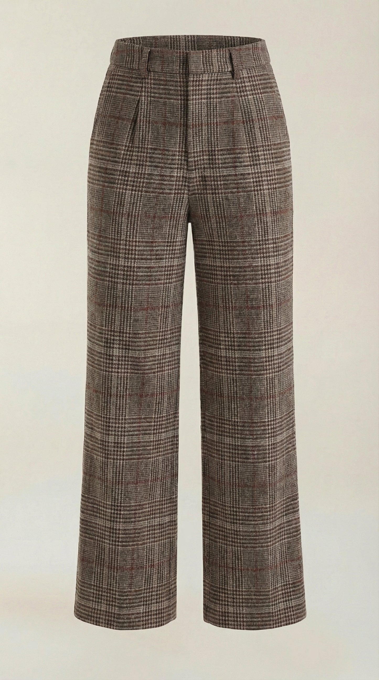 Ana Cala™ | Pantalón de cuadros Leigh de cintura alta y pierna amplia