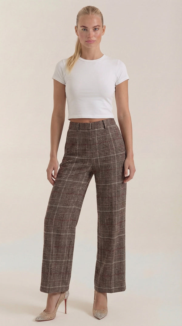 María Delfina™ | Pantalones de cuadros Leigh