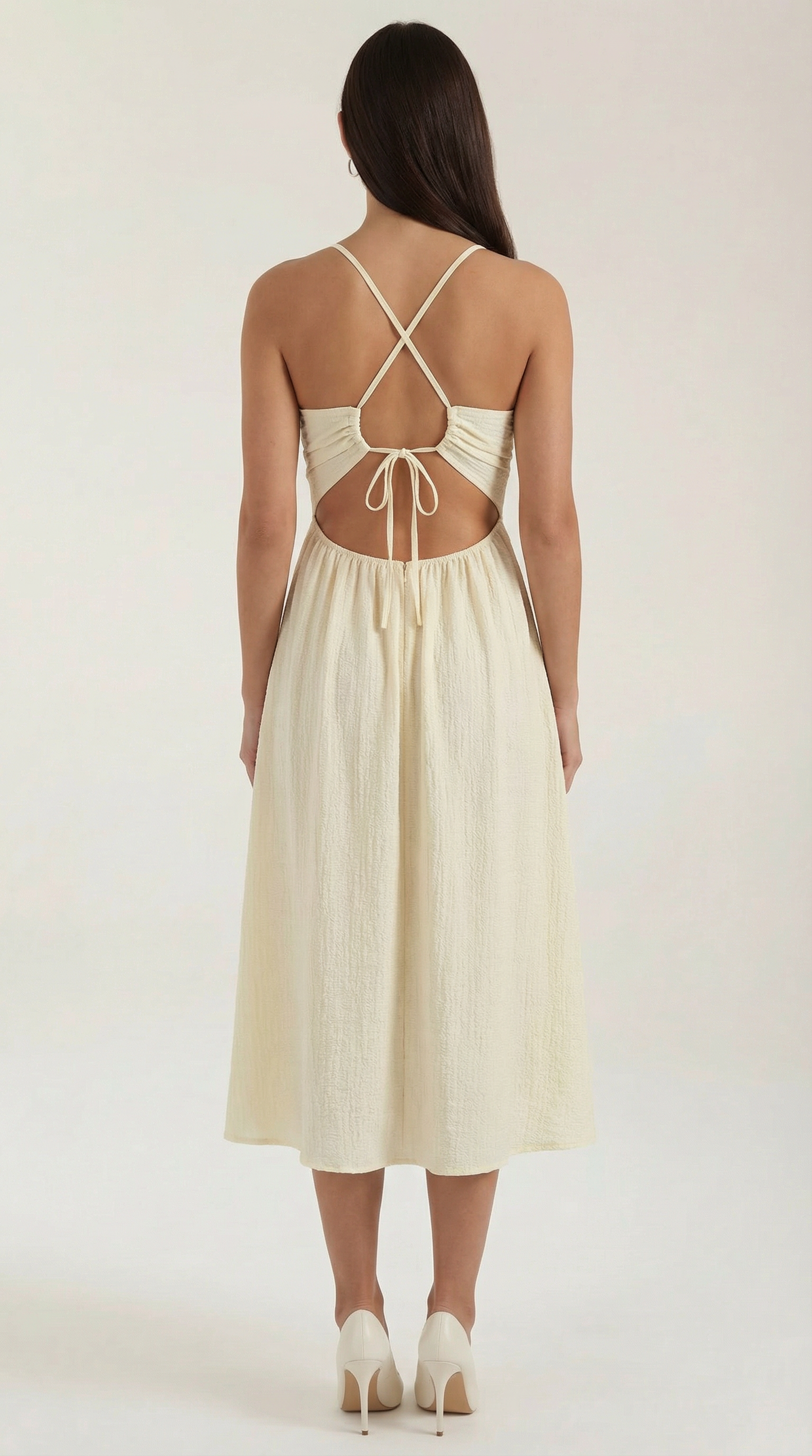 Rosa Benita™ | Vestido midi Linda con aberturas