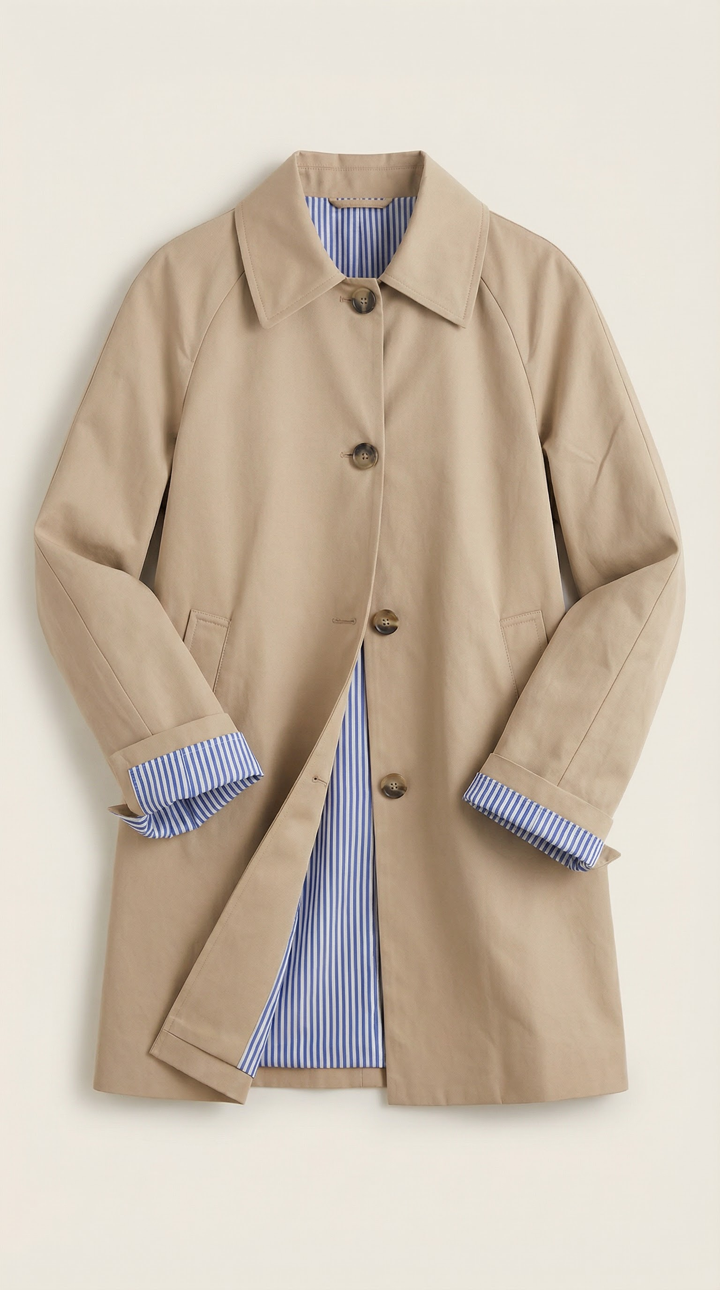 Ana Margarita™ | Trenchcoat Lindsay con forro a rayas elegante