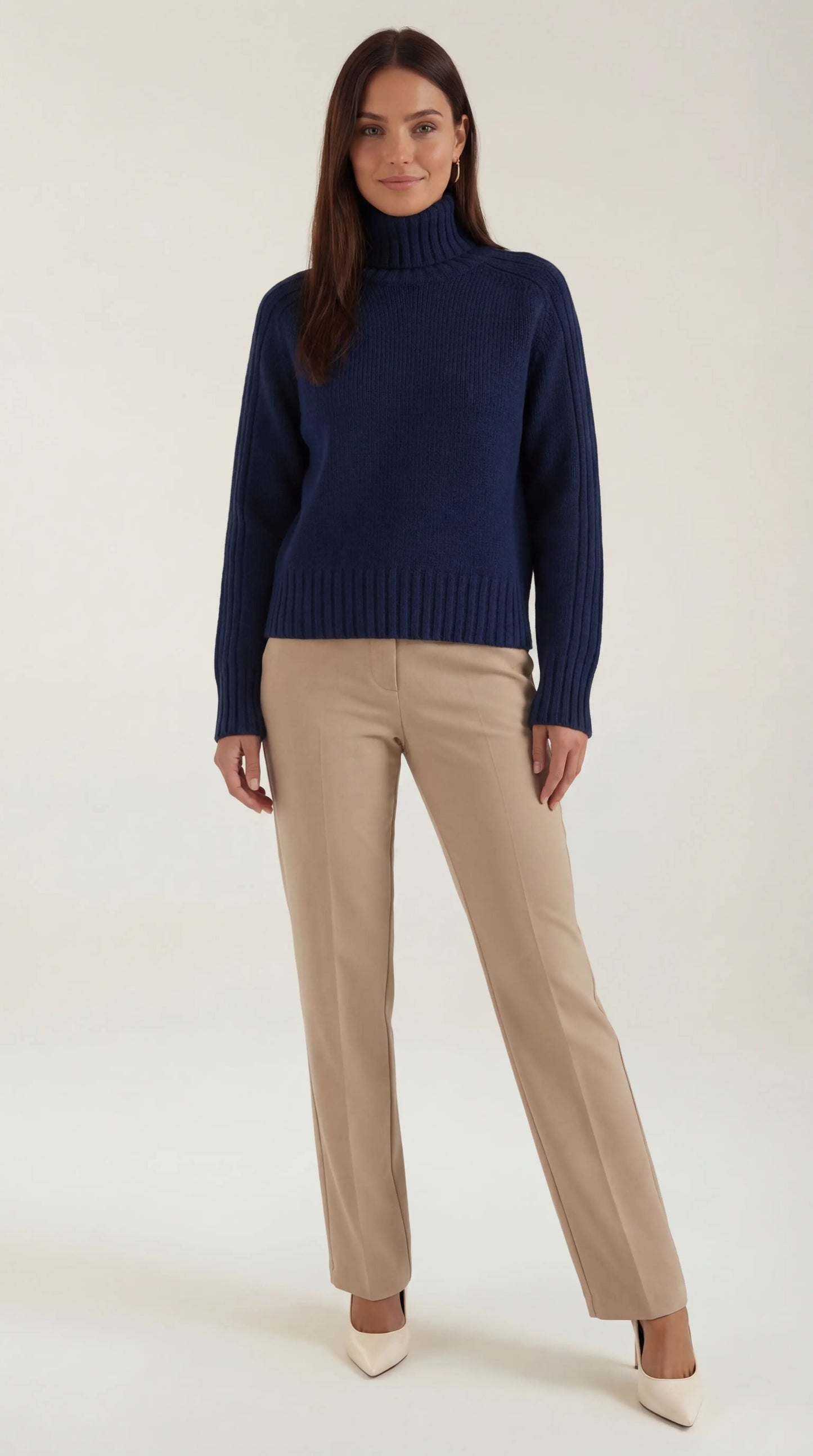 Waltraud Manon™ | Suéter Oversize de Cuello Alto