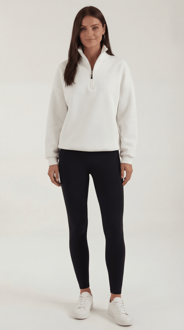 Ana Caridad™ | Jersey Lori Oversized con cremallera hasta el cuello