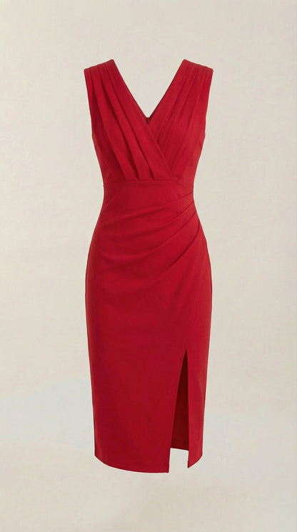 Ana Paz™ | Vestido Midi Lydia con escote en forma de V